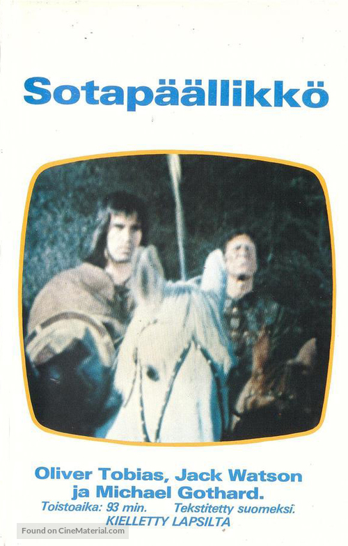 King Arthur, the Young Warlord - Finnish VHS movie cover