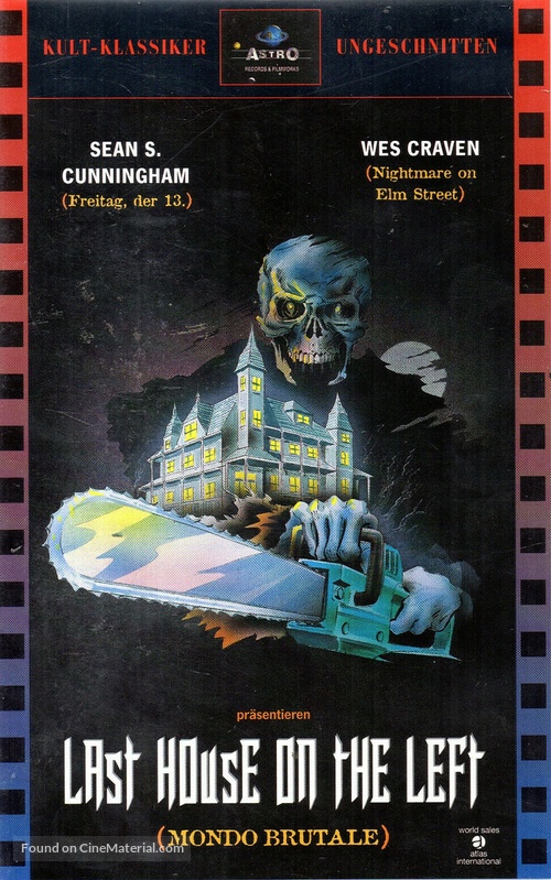 The Last House on the Left - German VHS movie cover