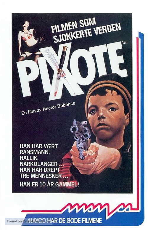 Pixote: A Lei do Mais Fraco - Swedish VHS movie cover