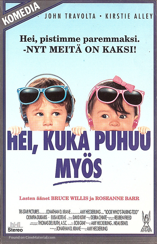 Look Who&#039;s Talking Too - Finnish VHS movie cover