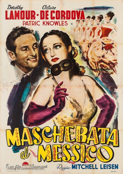 Masquerade in Mexico - Italian Movie Poster