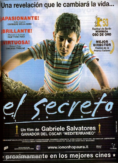 Io non ho paura - Argentinian Movie Poster