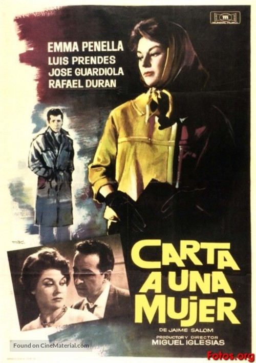 Carta a una mujer - Spanish Movie Poster