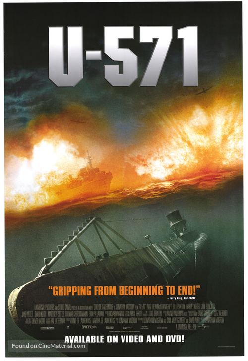 U-571 - Video release movie poster