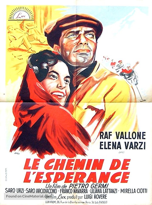 Cammino della speranza, Il - French Movie Poster