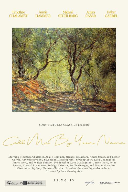 Call Me by Your Name - poster
