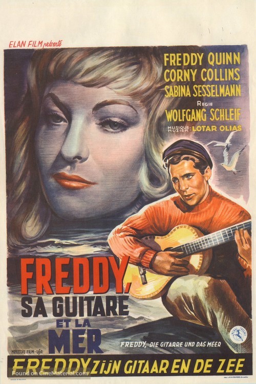 Freddy, die Gitarre und das Meer - Belgian Movie Poster