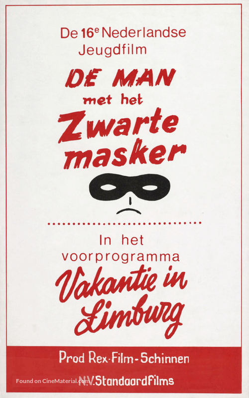 De man met het zwarte masker - Dutch Movie Poster