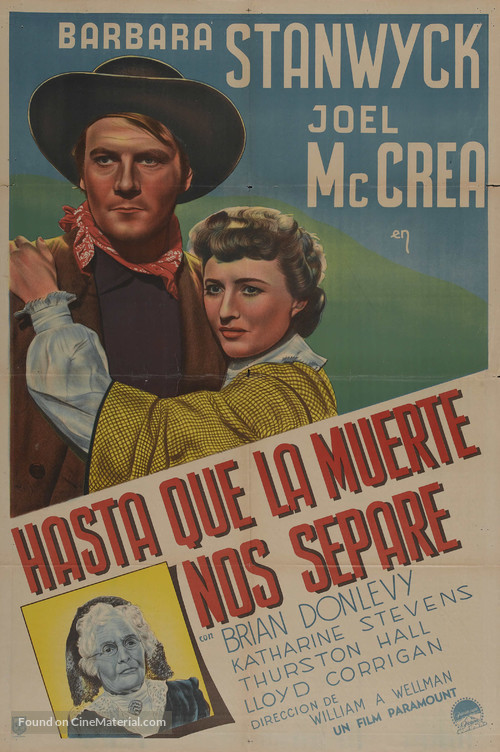 The Great Man&#039;s Lady - Argentinian Movie Poster