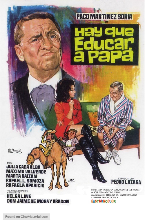 Hay que educar a pap&aacute; - Spanish Movie Poster