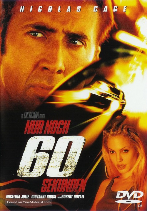 Gone In 60 Seconds - German DVD movie cover