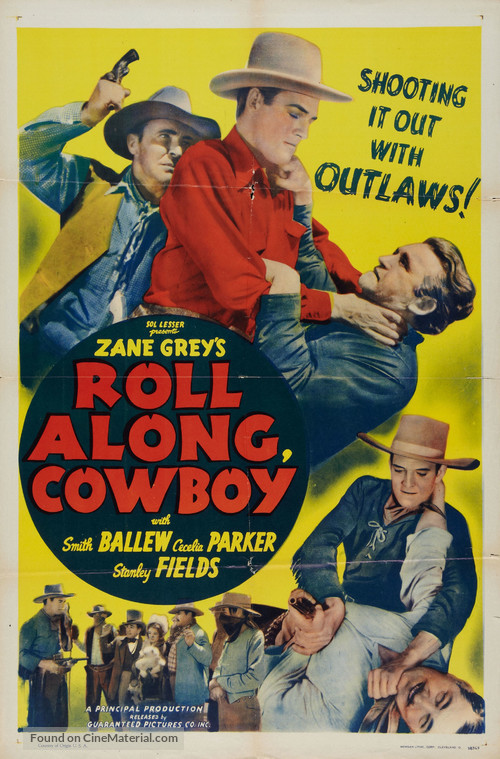 Roll Along, Cowboy - Re-release movie poster