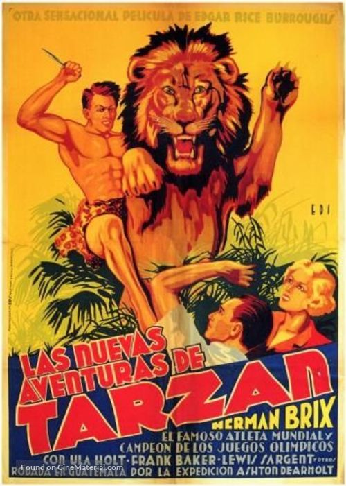 The New Adventures of Tarzan - Spanish Movie Poster