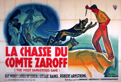 The Most Dangerous Game - French Movie Poster