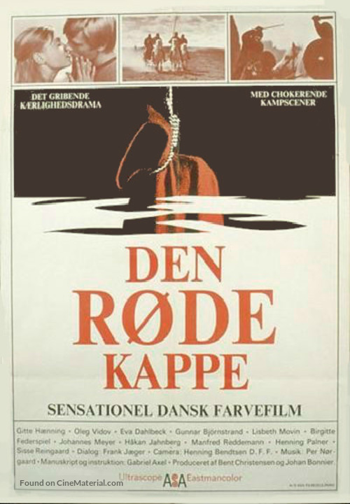 R&oslash;de kappe, Den - Danish Movie Poster