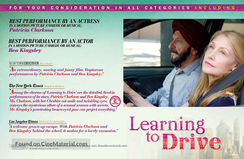Learning to Drive - For your consideration movie poster