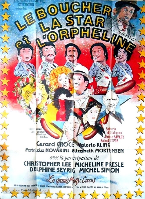 Le boucher, la star et l&#039;orpheline - French Movie Poster