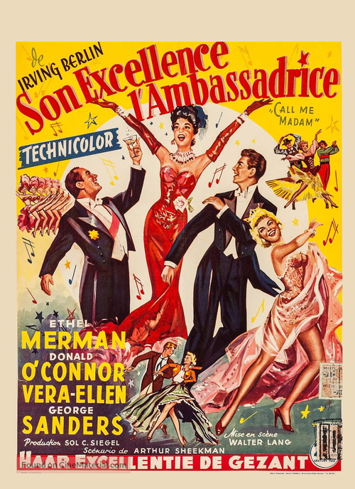 Call Me Madam - Belgian Movie Poster