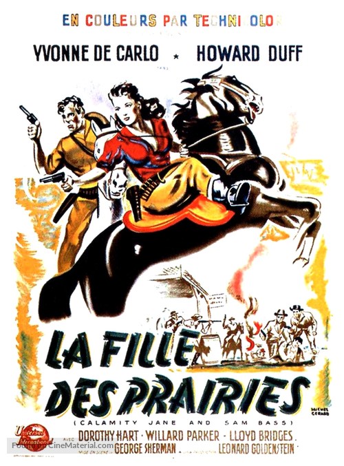 Calamity Jane and Sam Bass - French Movie Poster