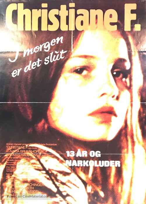 Christiane F. - Wir Kinder vom Bahnhof Zoo - Danish Movie Poster