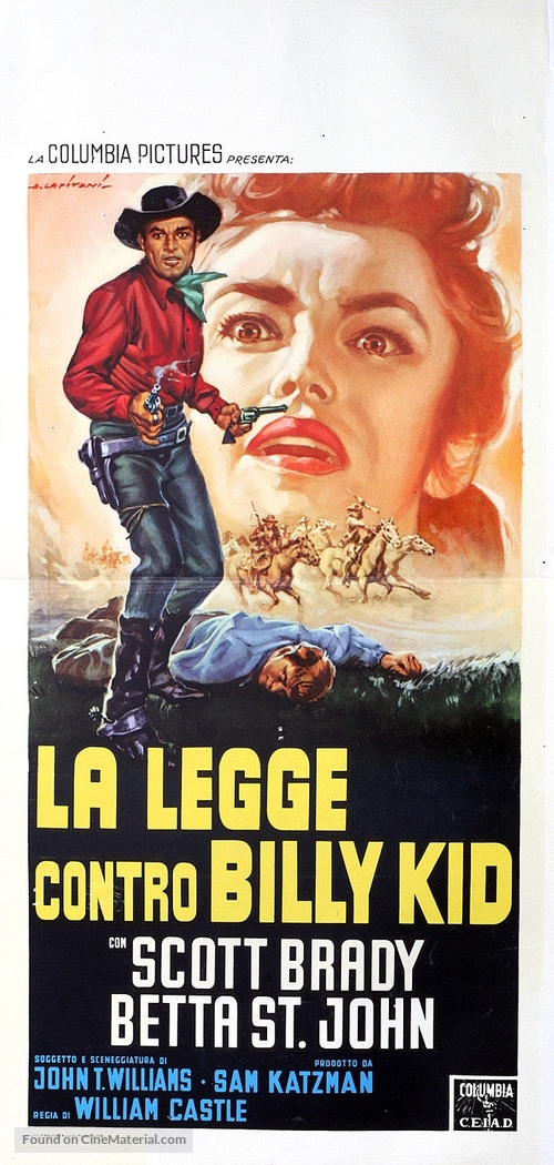 The Law vs. Billy the Kid - Italian Movie Poster