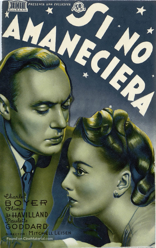 Hold Back the Dawn - Spanish Movie Poster