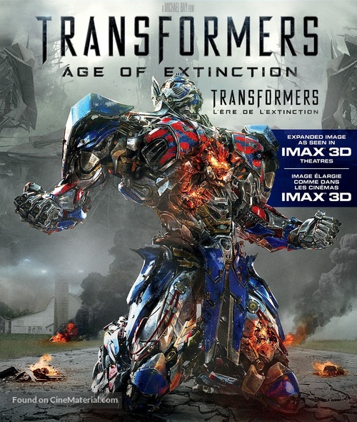 Transformers: Age of Extinction - Canadian Blu-Ray movie cover