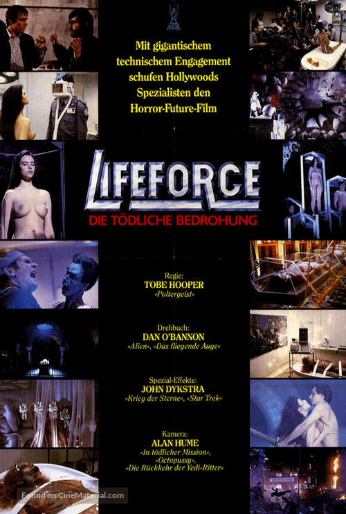 Lifeforce - German Movie Poster