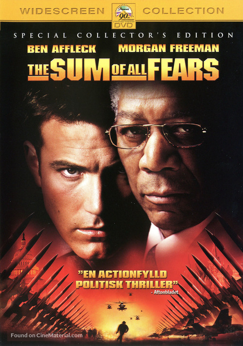The Sum of All Fears - Swedish Movie Cover