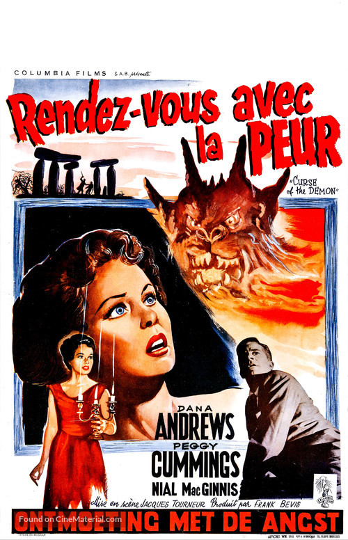 Night of the Demon - Belgian Movie Poster