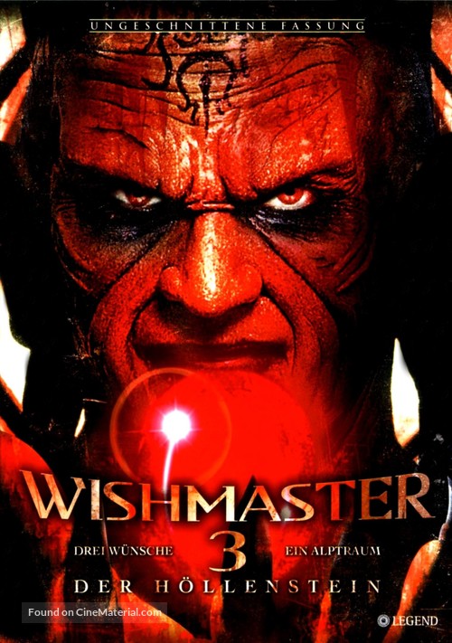 Wishmaster 3: Beyond the Gates of Hell - German DVD movie cover