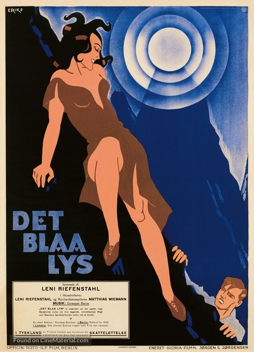Das blaue Licht - Danish Movie Poster