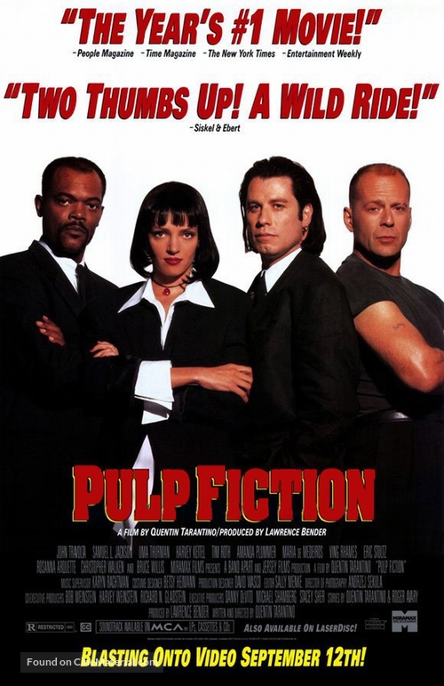 Pulp Fiction - Video release movie poster