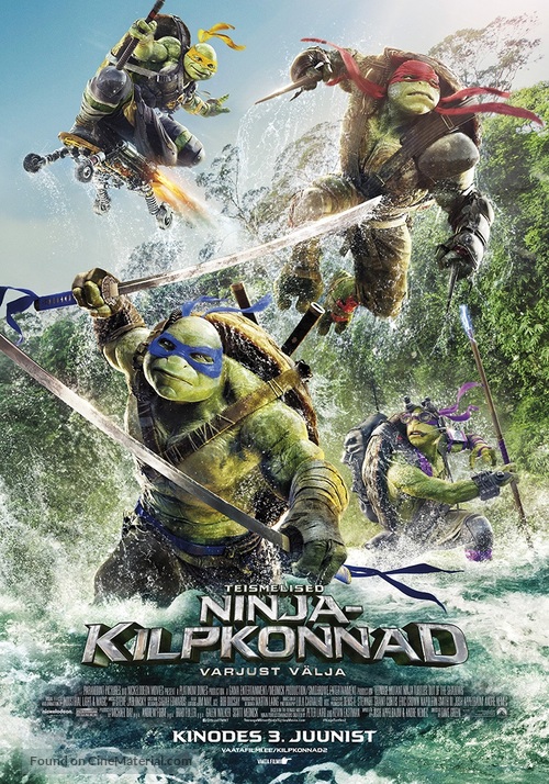 Teenage Mutant Ninja Turtles: Out of the Shadows - Estonian Movie Poster