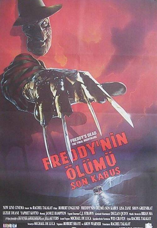 Freddy&#039;s Dead: The Final Nightmare - Turkish Movie Poster