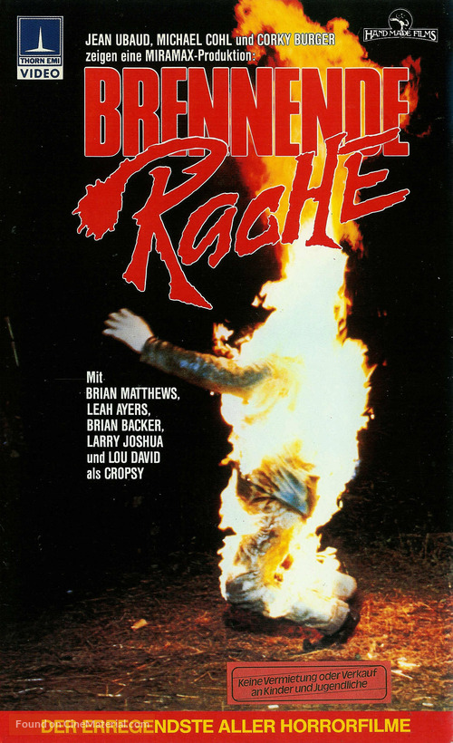 The Burning - German VHS movie cover