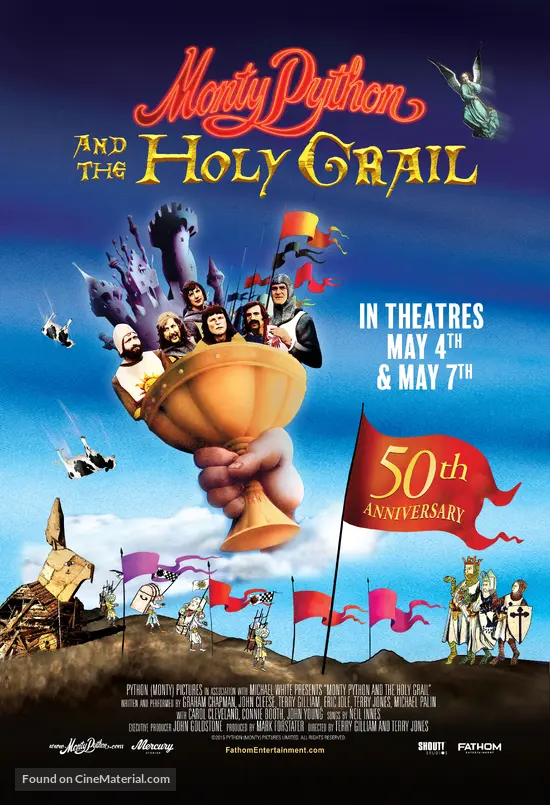 Monty Python and the Holy Grail (1975) re-release movie poster