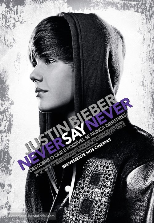 Justin Bieber: Never Say Never - Portuguese Movie Poster