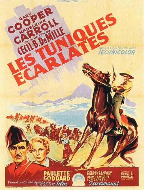 North West Mounted Police - French Movie Poster