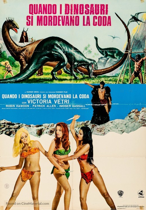 When Dinosaurs Ruled the Earth - Italian Movie Poster