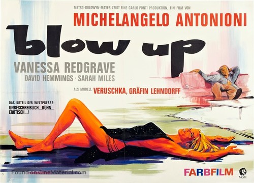 Blowup - German Theatrical movie poster