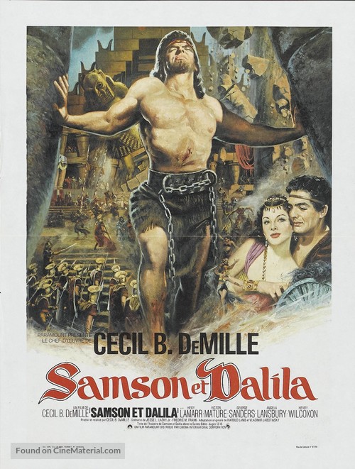 Samson and Delilah - French Movie Poster