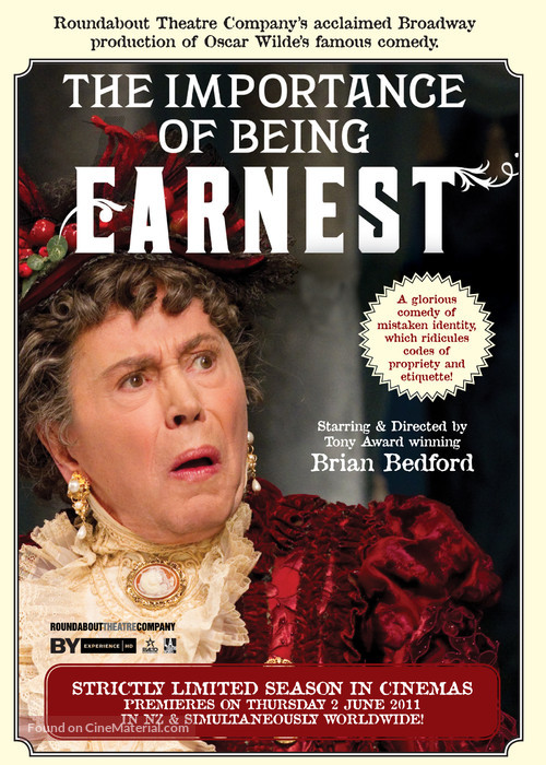 The Importance of Being Earnest - New Zealand Movie Poster