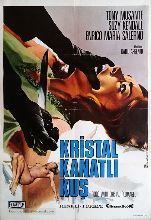 L&#039;uccello dalle piume di cristallo - Turkish Movie Poster