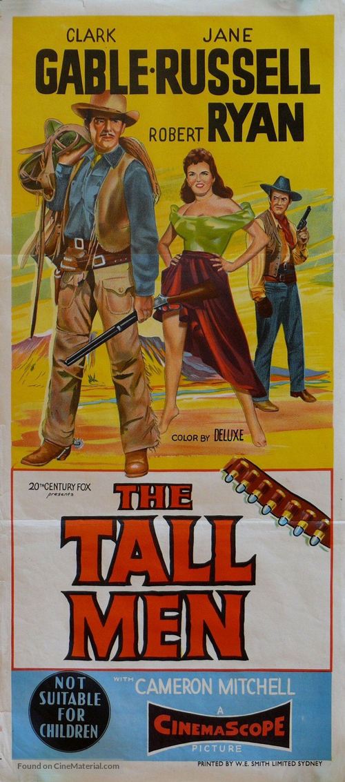 The Tall Men - Australian Movie Poster