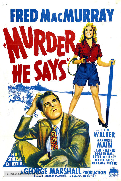 Murder, He Says - Australian Theatrical movie poster