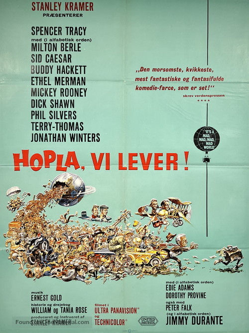 It&#039;s a Mad Mad Mad Mad World - Danish Movie Poster