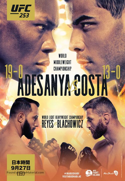 UFC 253: Adesanya vs. Costa - Japanese Movie Poster