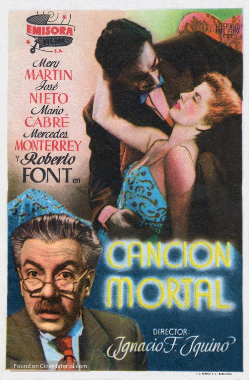 Canci&oacute;n mortal - Spanish Movie Poster