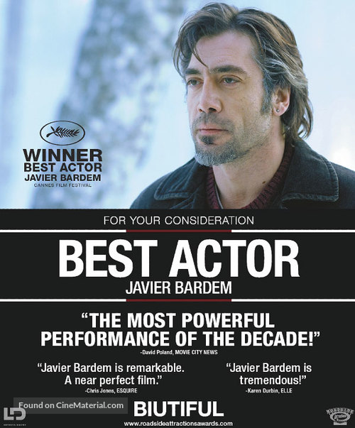 Biutiful - For your consideration movie poster